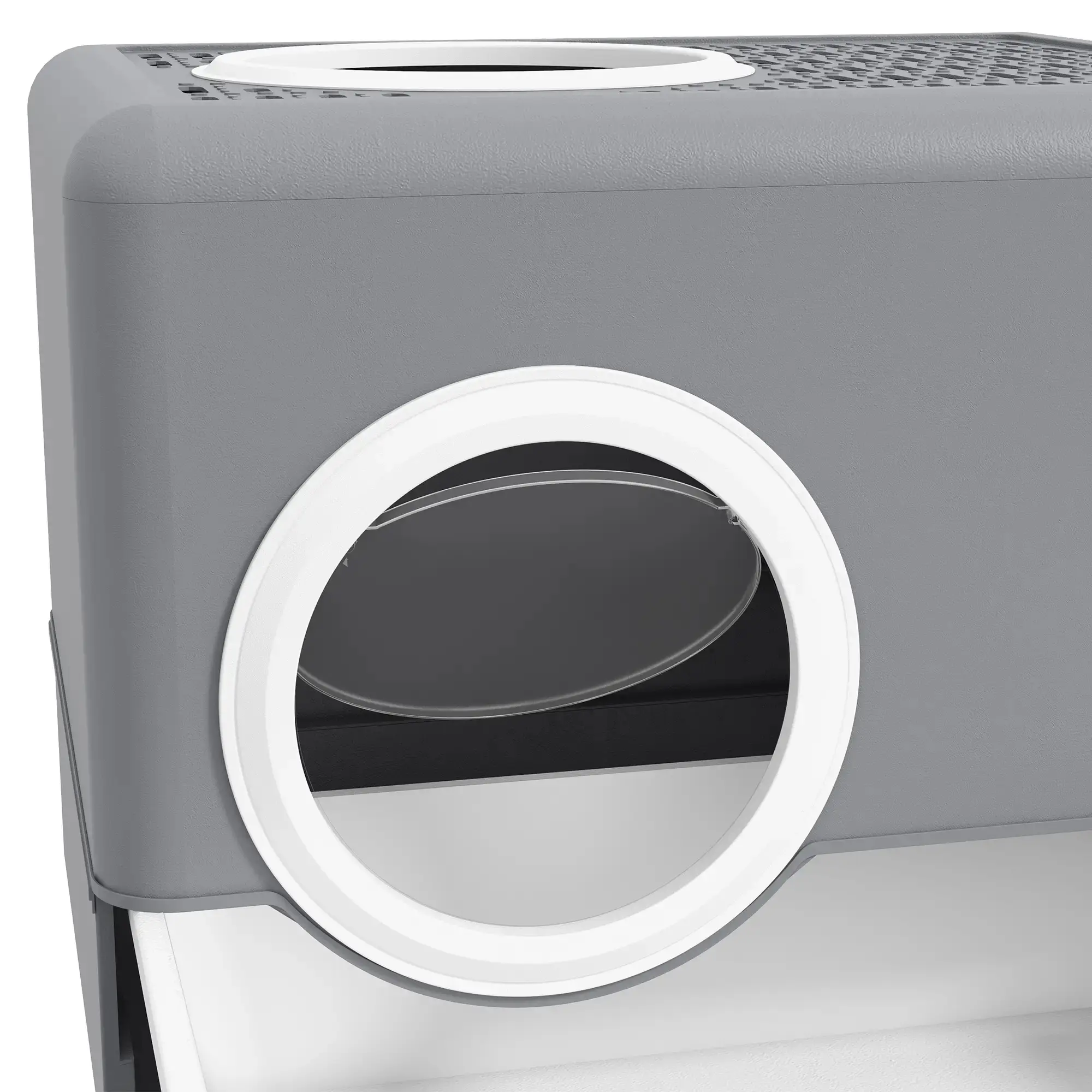 Litiera inchisa pentru pisici PawHut D31-084V00GY (Grey) - 5