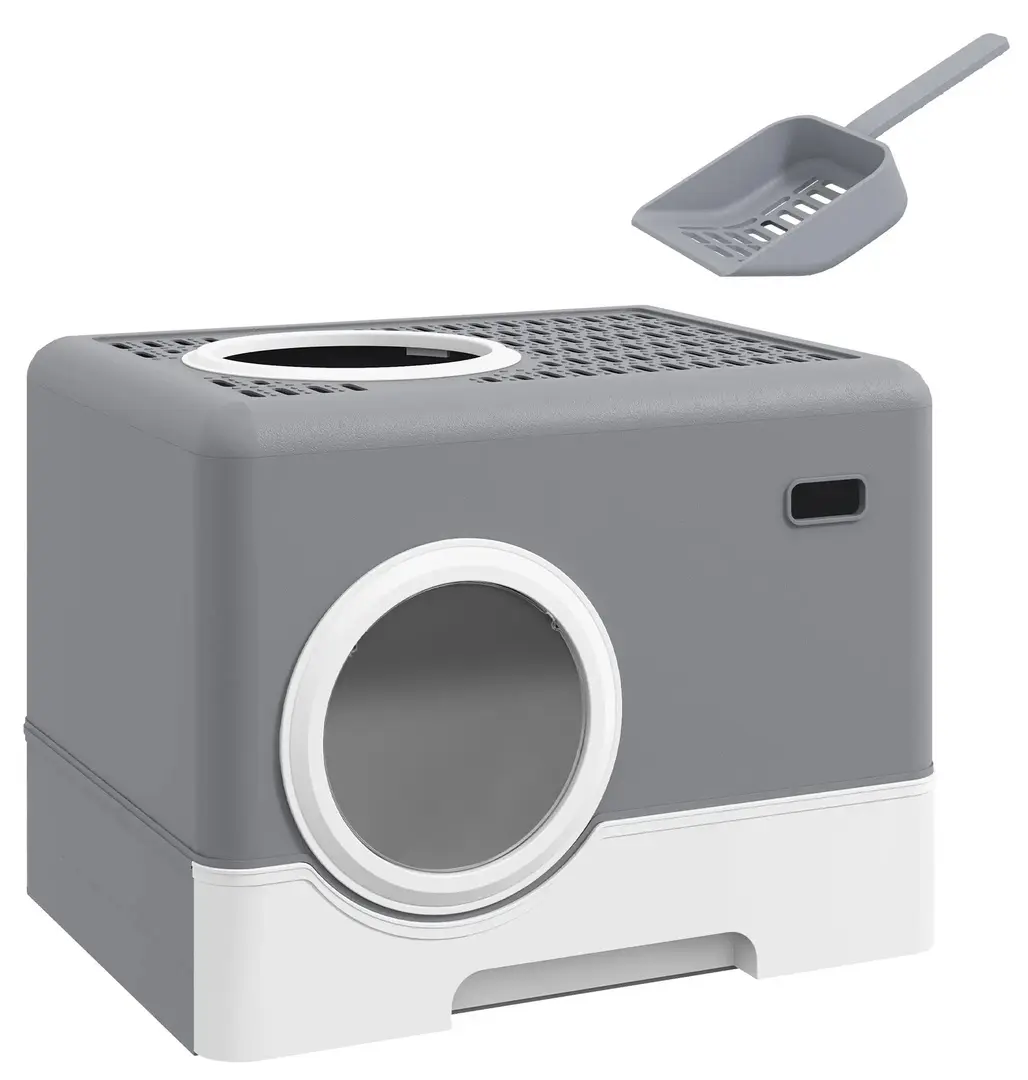 Litiera inchisa pentru pisici PawHut D31-084V00GY (Grey)