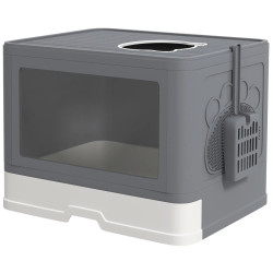 Litiera inchisa pentru pisici PawHut D31-085V00GY (Grey) Thumb