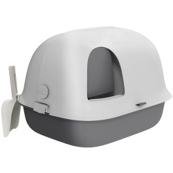 Litiera inchisa pentru pisici PawHut D31-093V00LG (Light Grey/White) Thumb