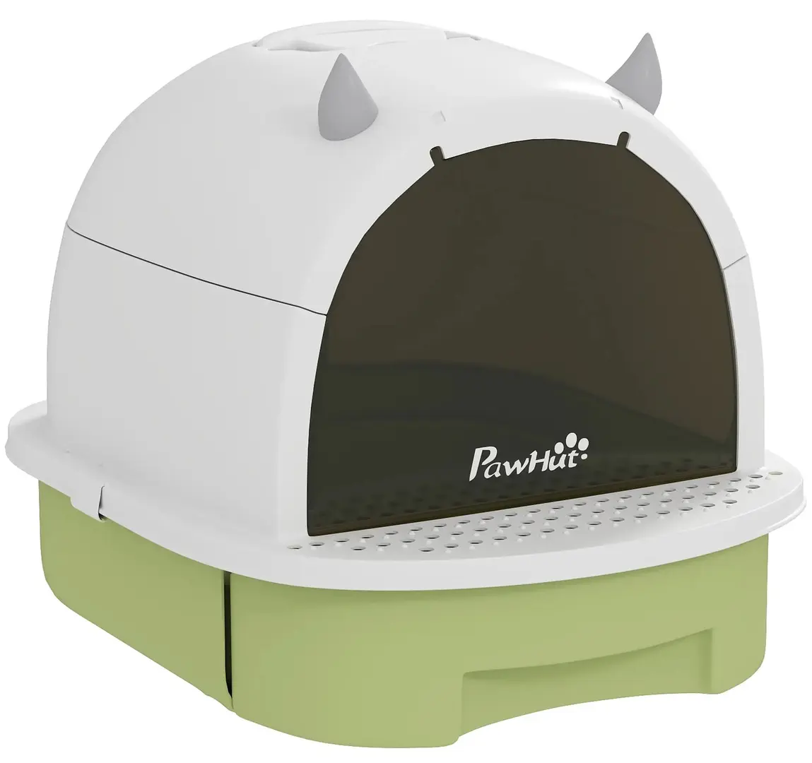 Закрытый туалет для кошек PawHut D31-101V00GN (Green/White)