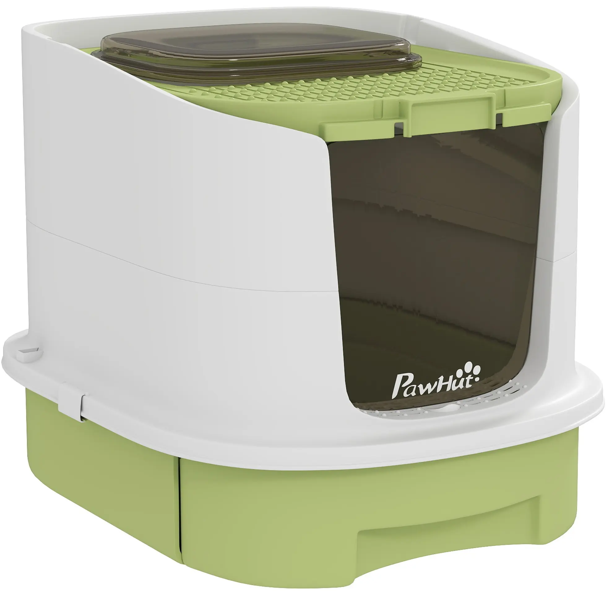 Закрытый туалет для кошек PawHut D31-102V00GN (White/Green) - 2