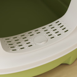Закрытый туалет для кошек PawHut D31-102V00GN (White/Green) Thumb