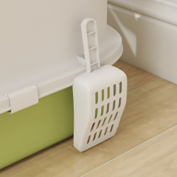Закрытый туалет для кошек PawHut D31-102V00GN (White/Green) Thumb