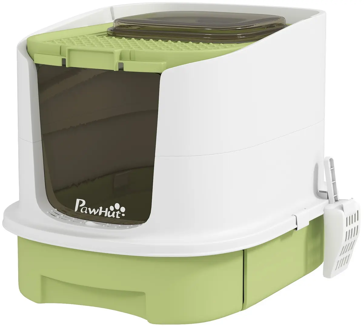 Закрытый туалет для кошек PawHut D31-102V00GN (White/Green)