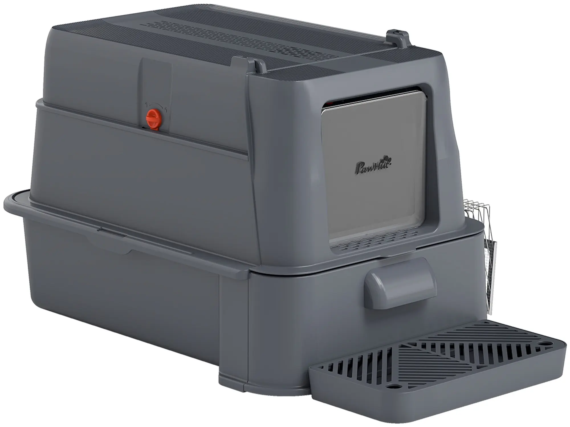 Litiera inchisa pentru pisici PawHut D31-103V00GY (Dark Grey) - 2