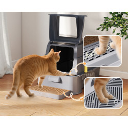 Litiera inchisa pentru pisici PawHut D31-103V00GY (Dark Grey) Thumb
