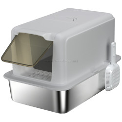 Litiera inchisa pentru pisici PawHut D31-103V00GY (Grey/Silver)