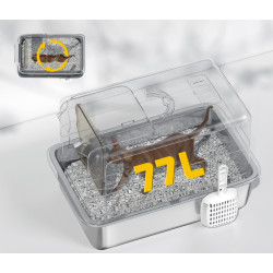Litiera inchisa pentru pisici PawHut D31-103V00GY (Grey/Silver) Thumb