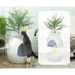Litiera inchisa pentru pisici PawHut D31-127V90WT (White) Thumb