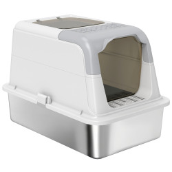 Litiera inchisa pentru pisici PawHut D31-139V00WT (White/Grey) Thumb