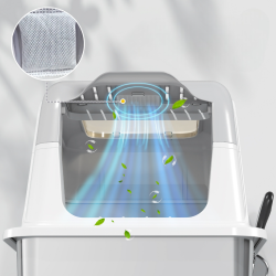 Litiera inchisa pentru pisici PawHut D31-139V00WT (White/Grey) Thumb