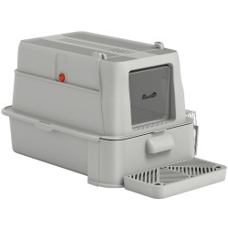 Litiera inchisa pentru pisici PawHut D31-150V00LG (Light Grey/Inox) Thumb