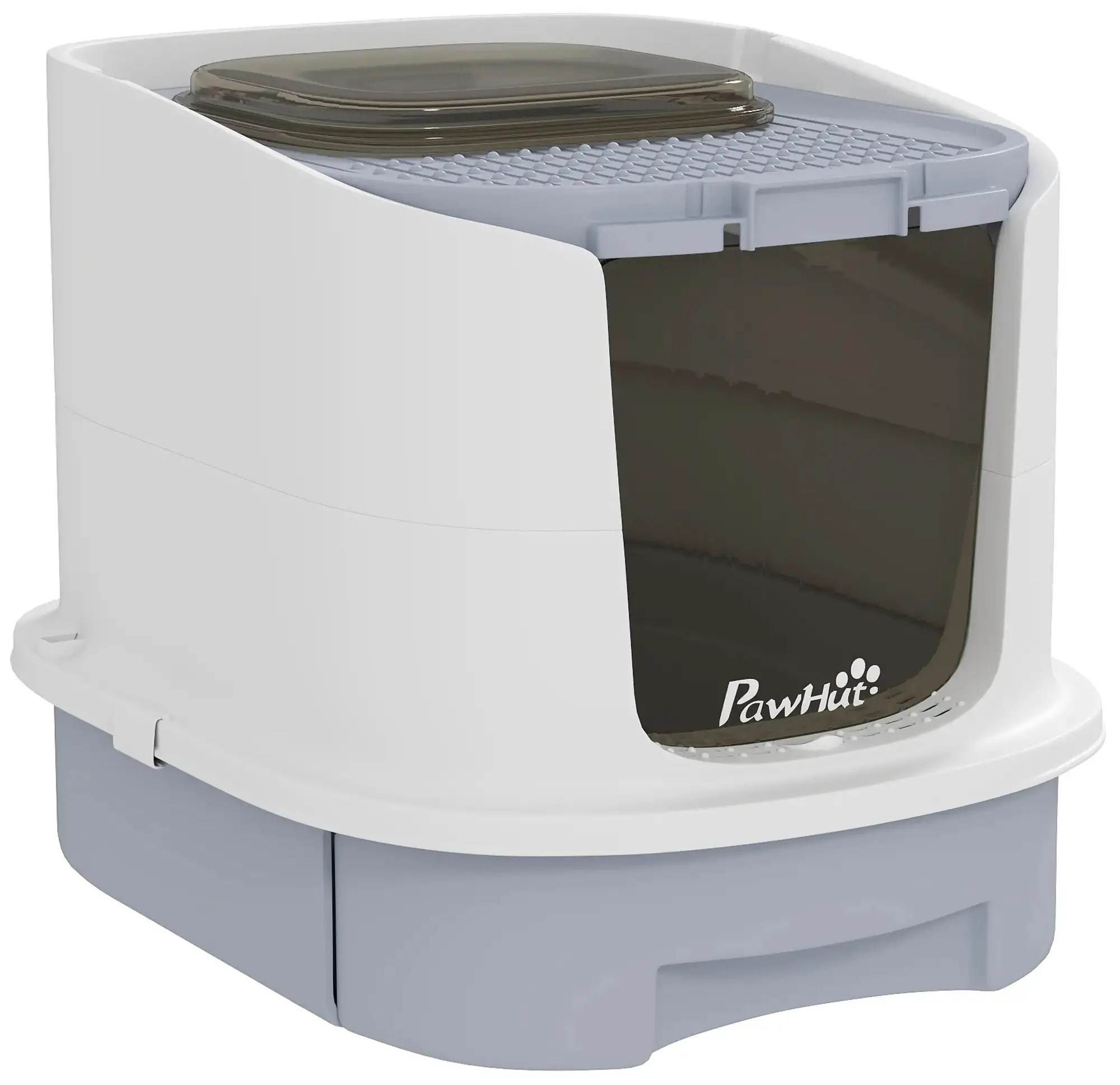 Litiera inchisa pentru pisici PawHut D31-102V00GY (Grey/White) - 2