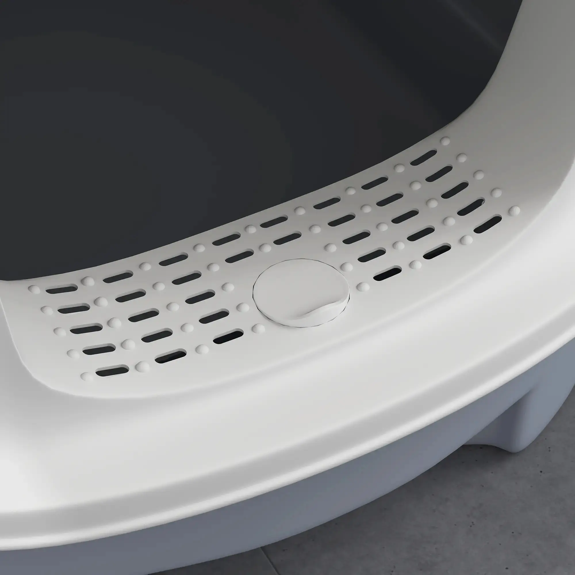 Litiera inchisa pentru pisici PawHut D31-102V00GY (Grey/White) - 4