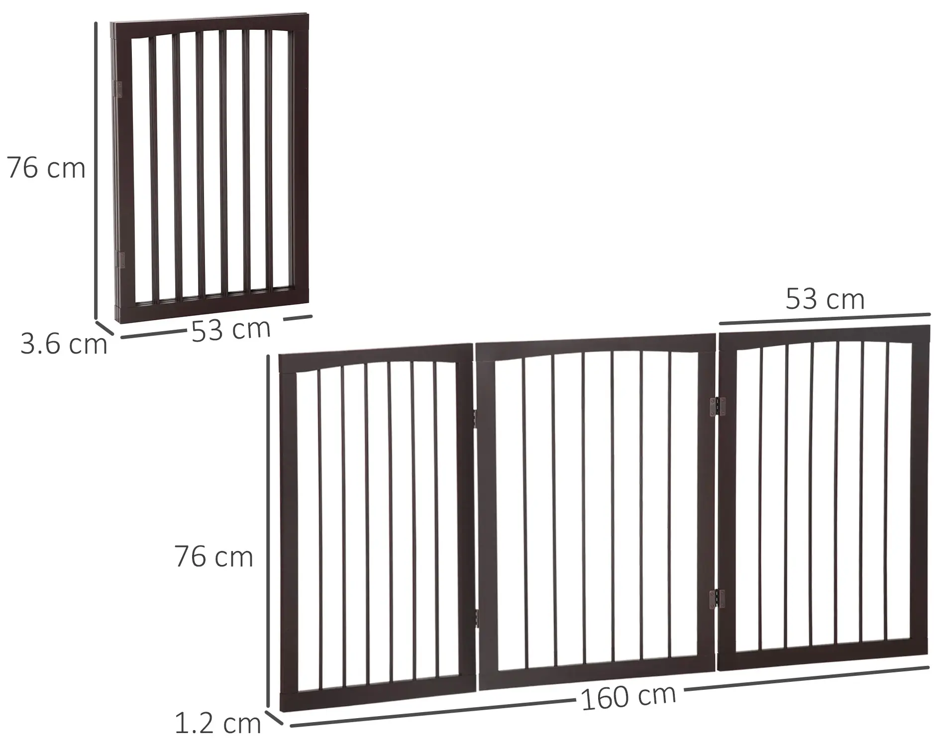 Защитный барьер для собак PawHut D06-039 (Brown) - 3