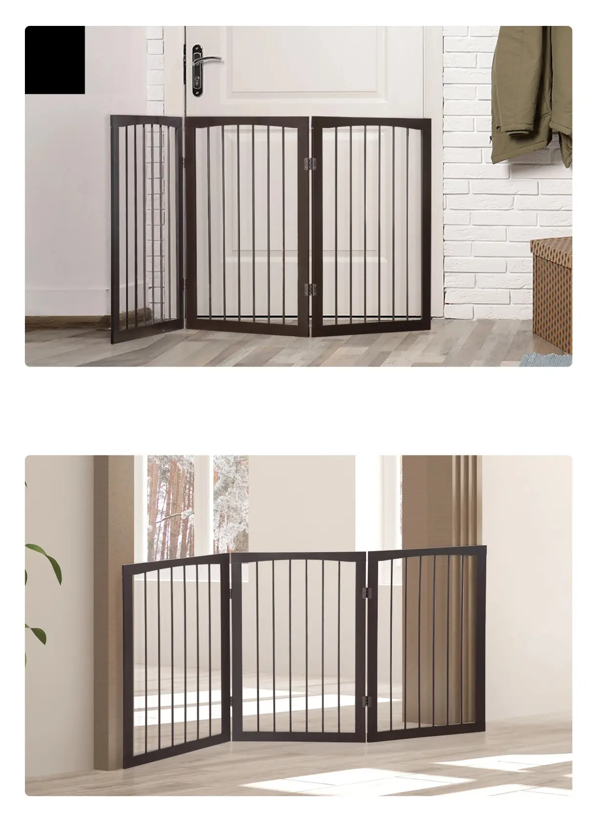 Защитный барьер для собак PawHut D06-039 (Brown) - 7