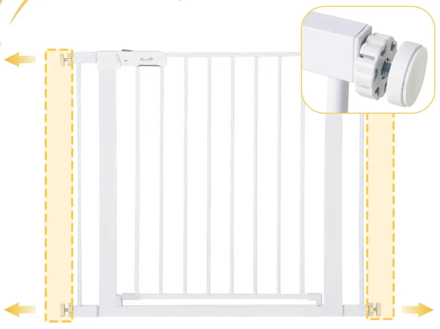 Bariera de siguranta pentru caini PawHut D06-043V01 (White) - 5