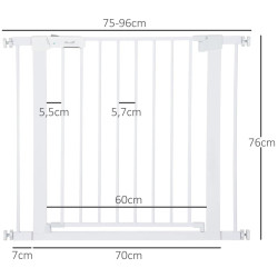 Bariera de siguranta pentru caini PawHut D06-043V01 (White) Thumb