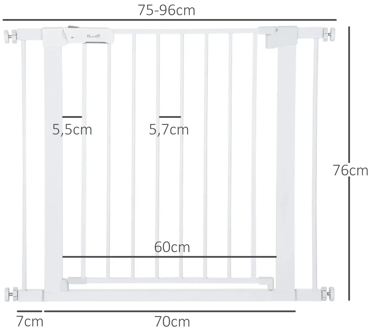 Bariera de siguranta pentru caini PawHut D06-043V01 (White) - 6