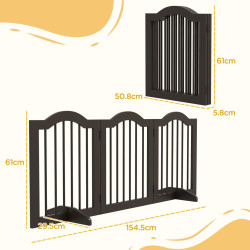 Bariera de siguranta pentru caini PawHut D06-048V01CF (Brown) Thumb