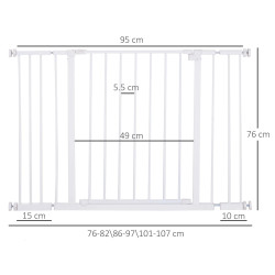 Защитный барьер для собак PawHut D06-058 (White) Thumb
