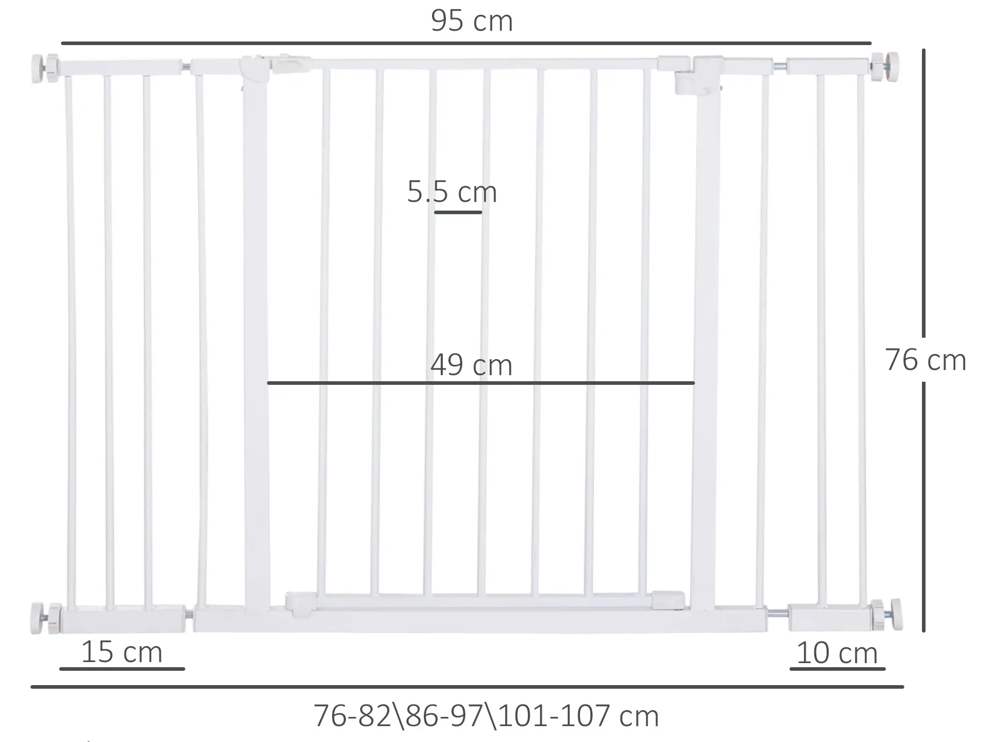 Защитный барьер для собак PawHut D06-058 (White) - 8
