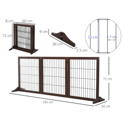 Защитный барьер для собак PawHut D06-080 (Brown) Thumb