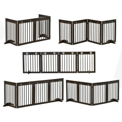 Защитный барьер для собак PawHut D06-084BN (Brown) Thumb