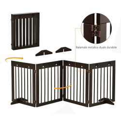 Защитный барьер для собак PawHut D06-084BN (Brown) Thumb