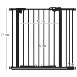 Bariera de siguranta pentru caini PawHut D06-096V02BK (Black) Thumb