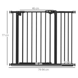 Bariera de siguranta pentru caini PawHut D06-096V03BK (Black) Thumb