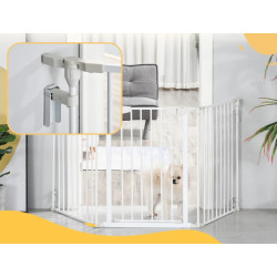 Bariera de siguranta pentru caini PawHut D06-100V01WT (White) Thumb