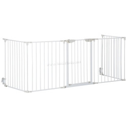 Bariera de siguranta pentru caini PawHut D06-100WT (White)