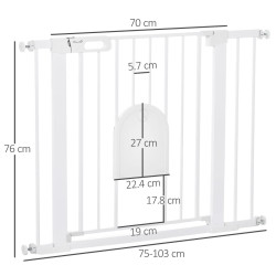 Защитный барьер для собак PawHut D06-110V01WT (White) Thumb