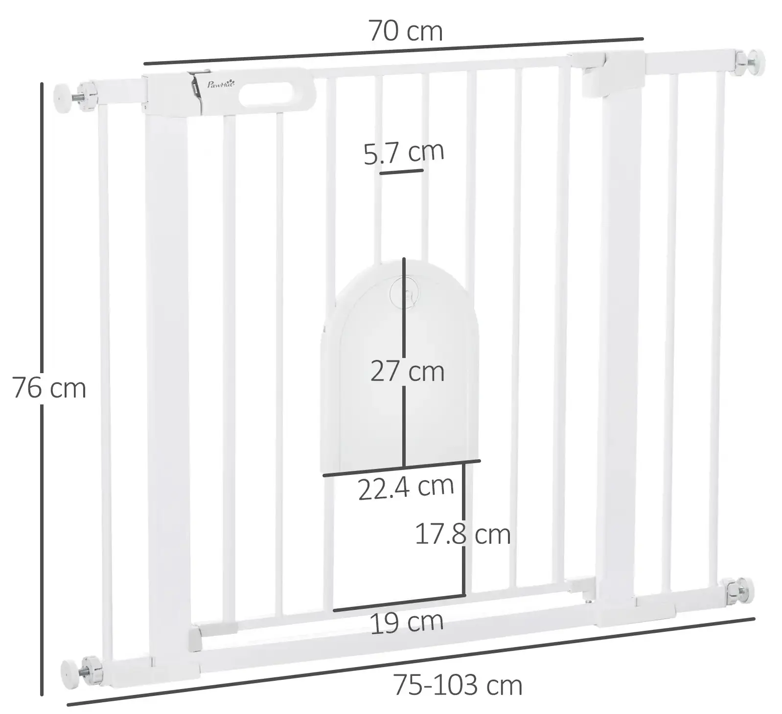 Защитный барьер для собак PawHut D06-110V01WT (White) - 4