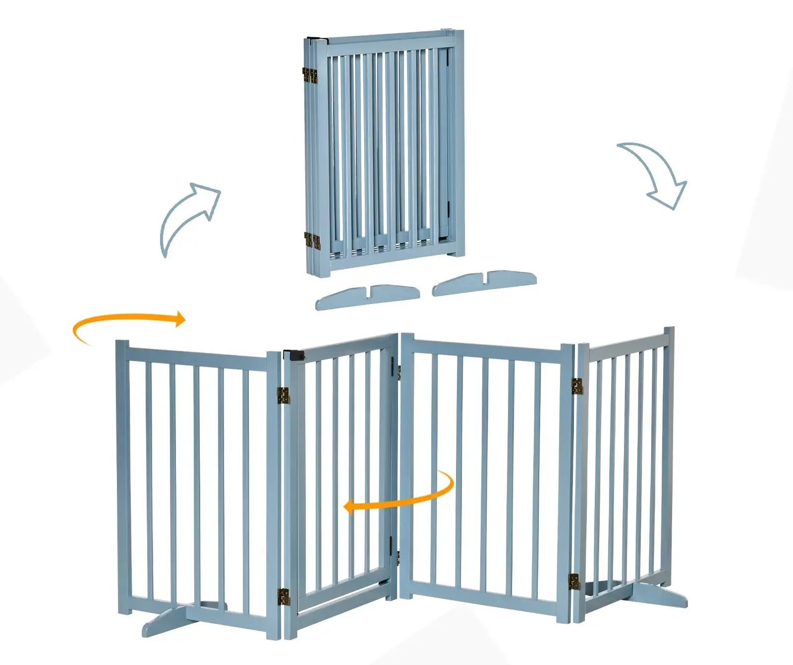 Bariera de siguranta pentru caini PawHut D06-117GY (Blue-grey) - 3
