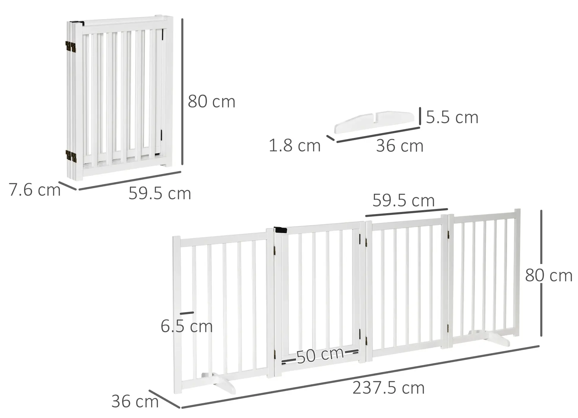 Защитный барьер для собак PawHut D06-117WT (White) - 3