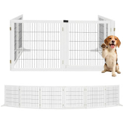 Bariera de siguranta pentru caini PawHut D06-118WT (White) Thumb