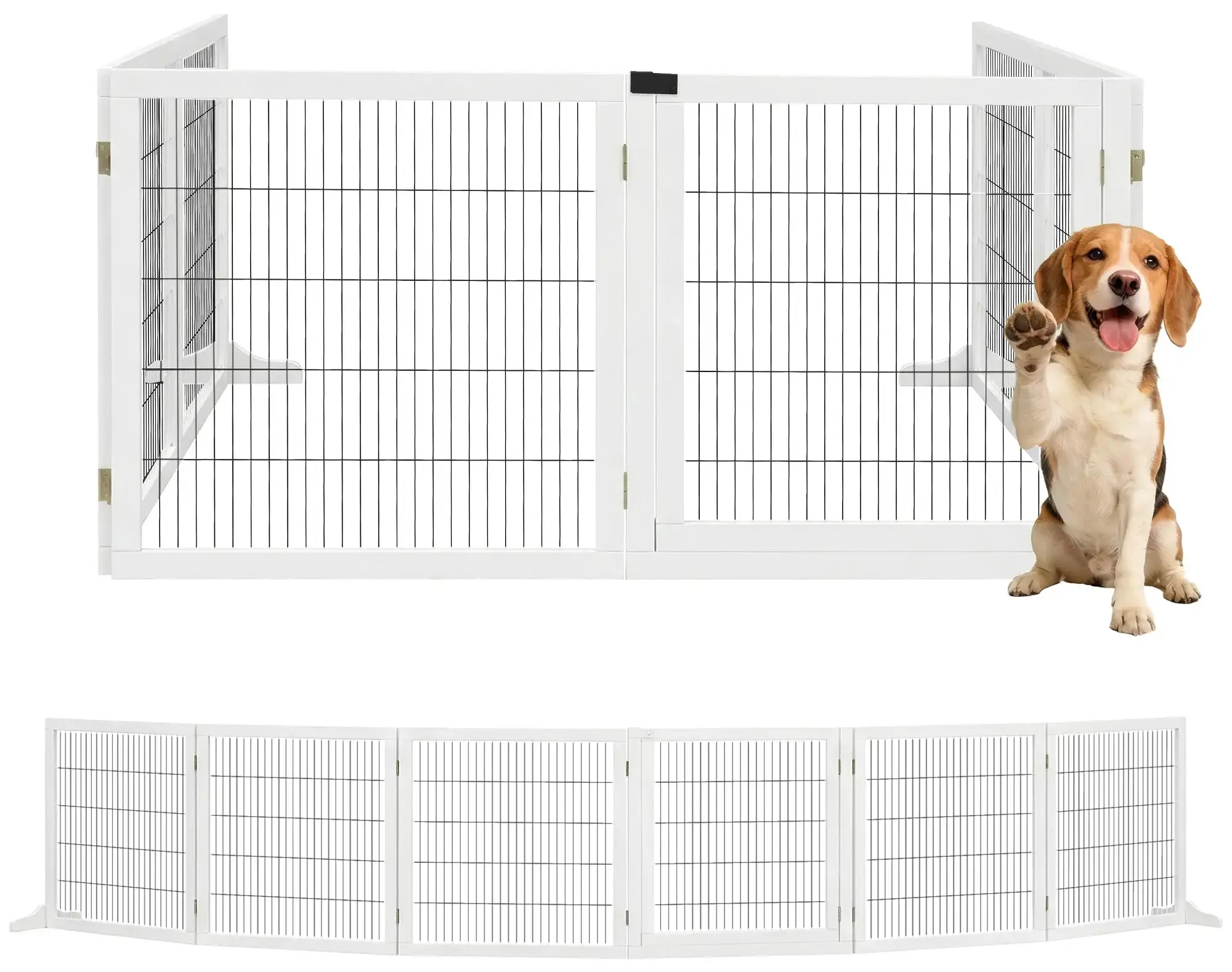 Bariera de siguranta pentru caini PawHut D06-118WT (White) - 3