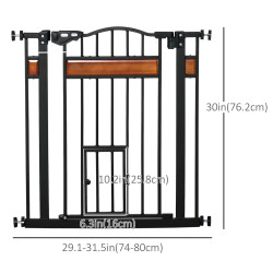 Bariera de siguranta pentru caini PawHut D06-121 (Black) Thumb