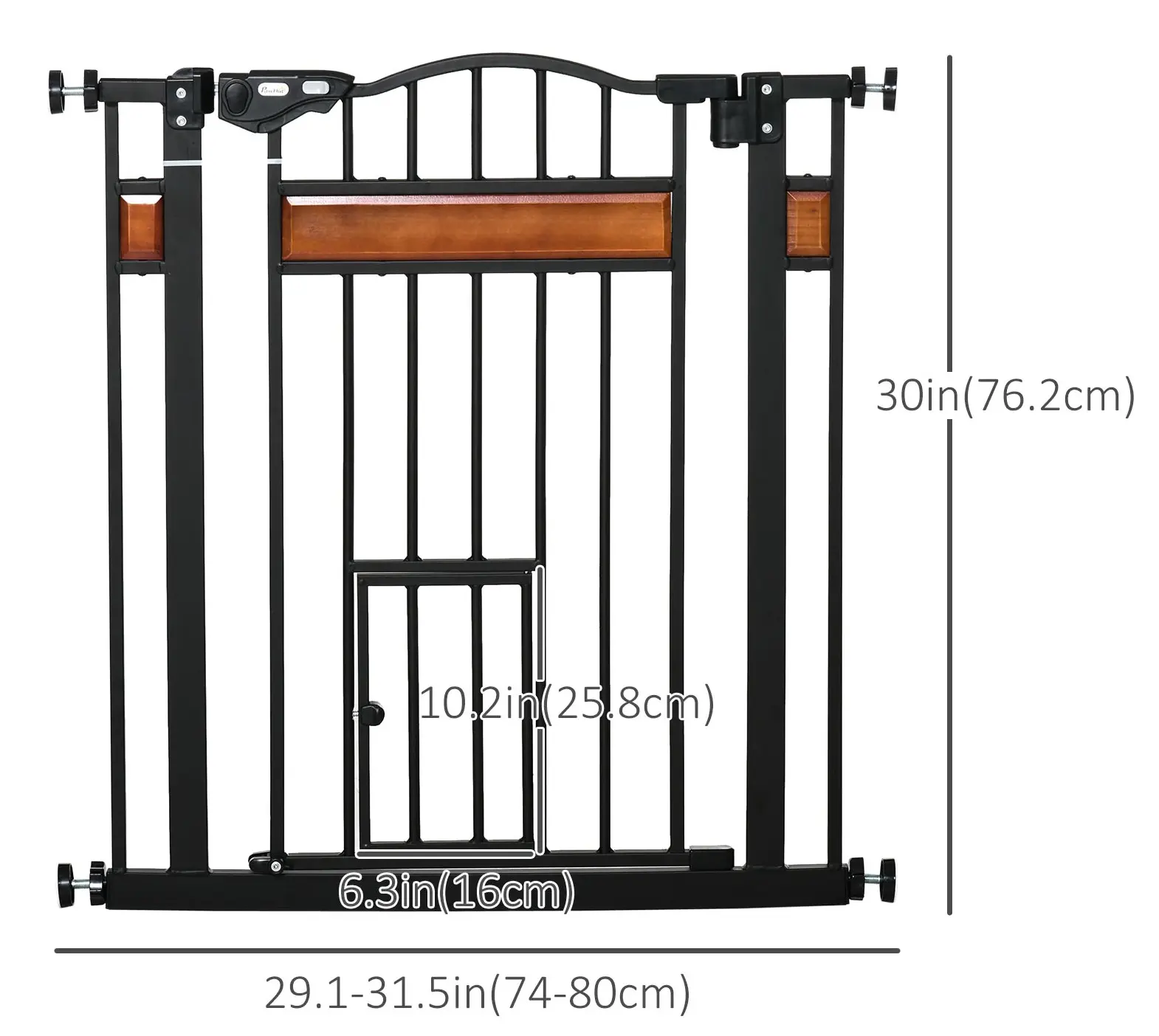 Bariera de siguranta pentru caini PawHut D06-121 (Black) - 2