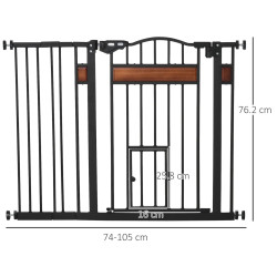 Bariera de siguranta pentru caini PawHut D06-121V01 (Black) Thumb