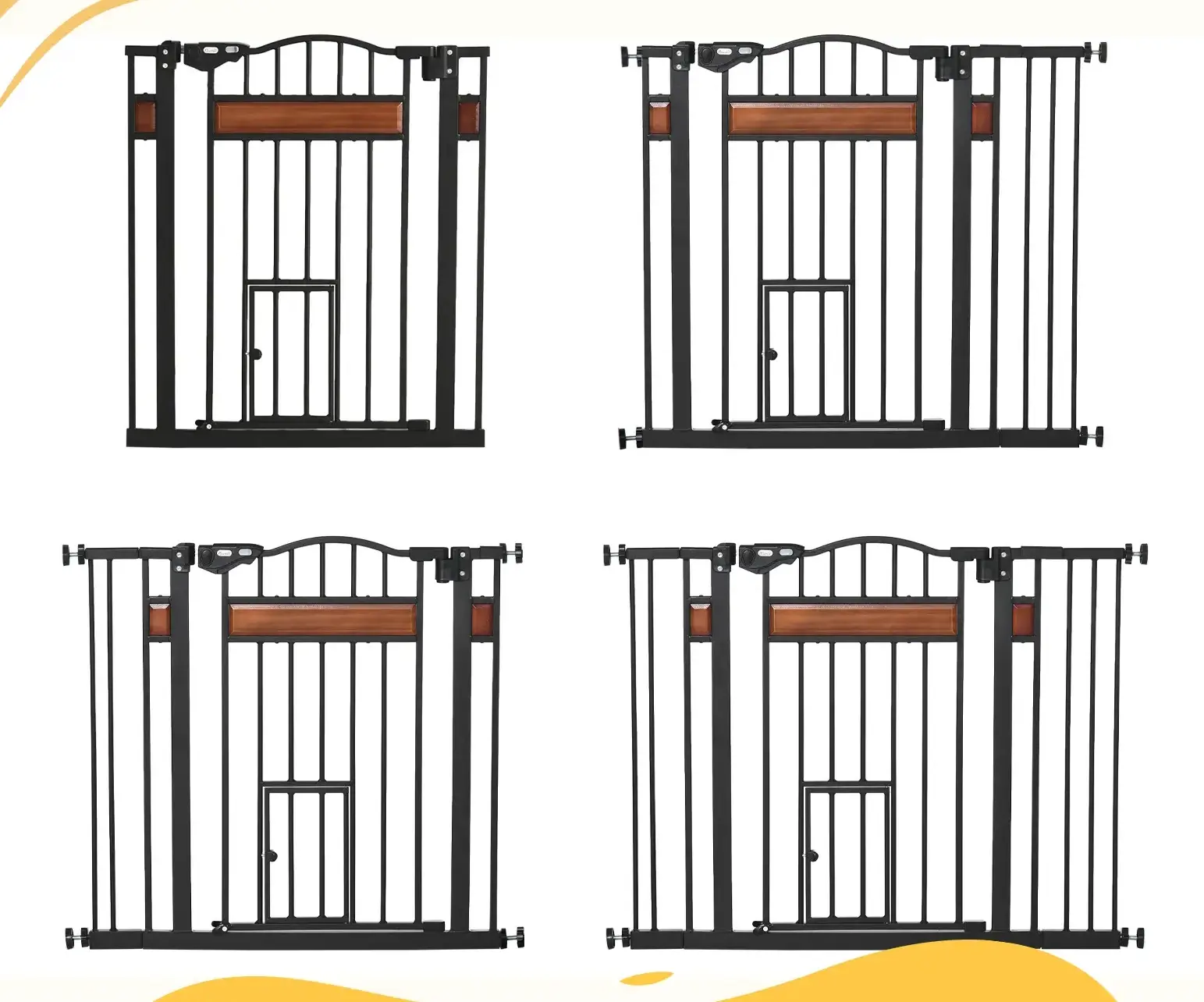 Bariera de siguranta pentru caini PawHut D06-121V01 (Black) - 4