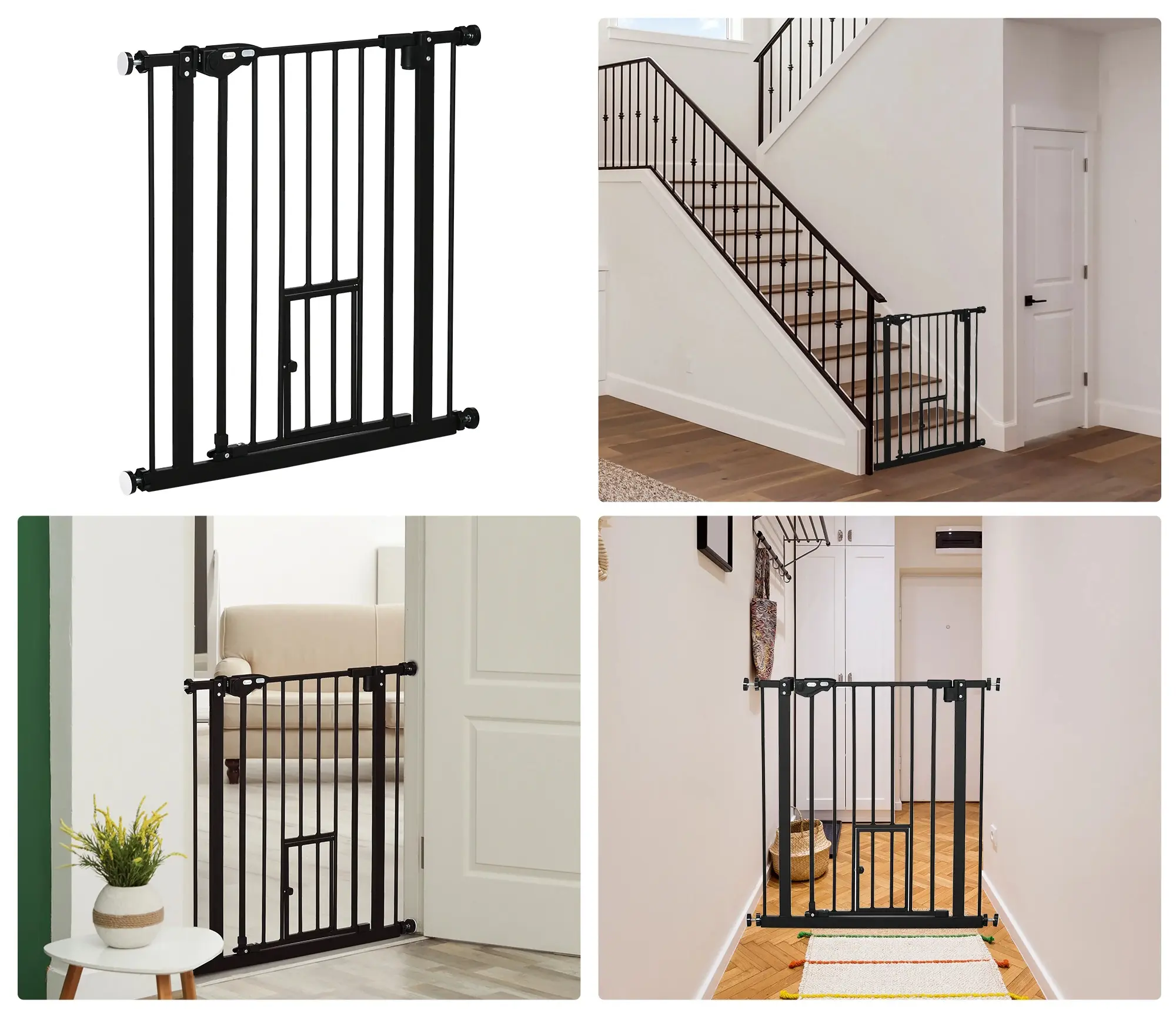 Bariera de siguranta pentru caini PawHut D06-122BK (Black) - 4