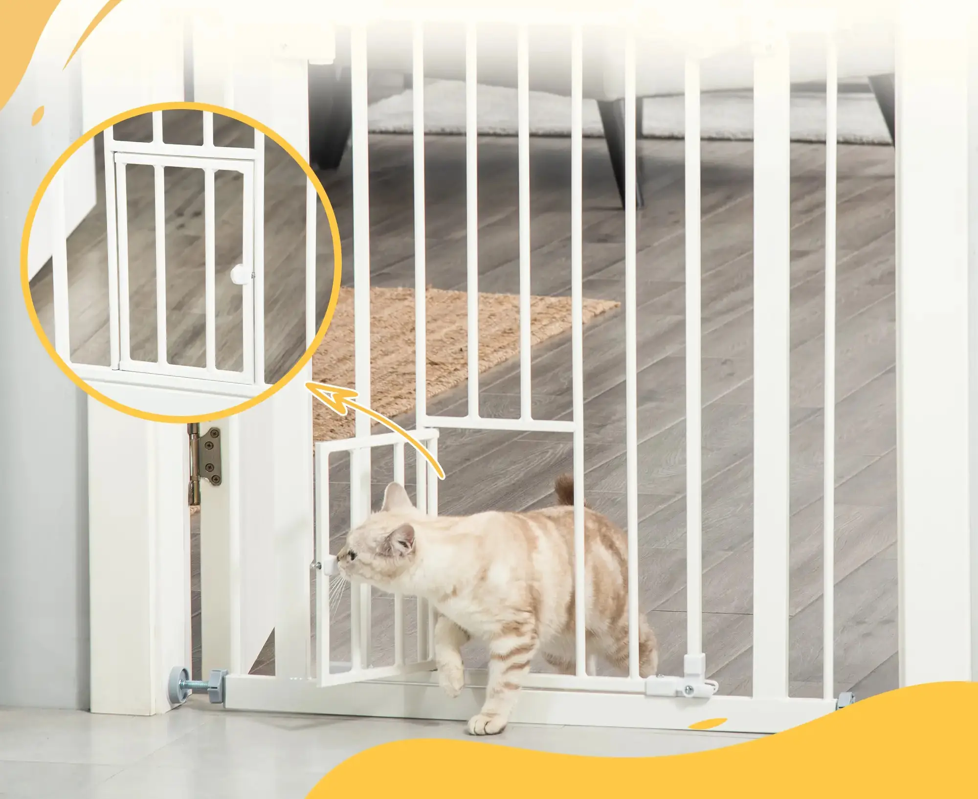 Защитный барьер для собак PawHut D06-122WT (White) - 3