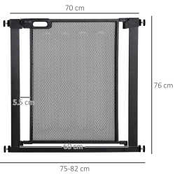 Bariera de siguranta pentru caini PawHut D06-144BK (Black) Thumb