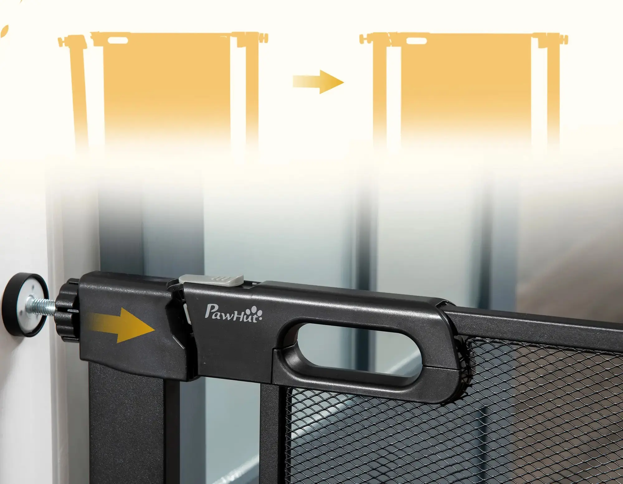 Bariera de siguranta pentru caini PawHut D06-144BK (Black) - 5