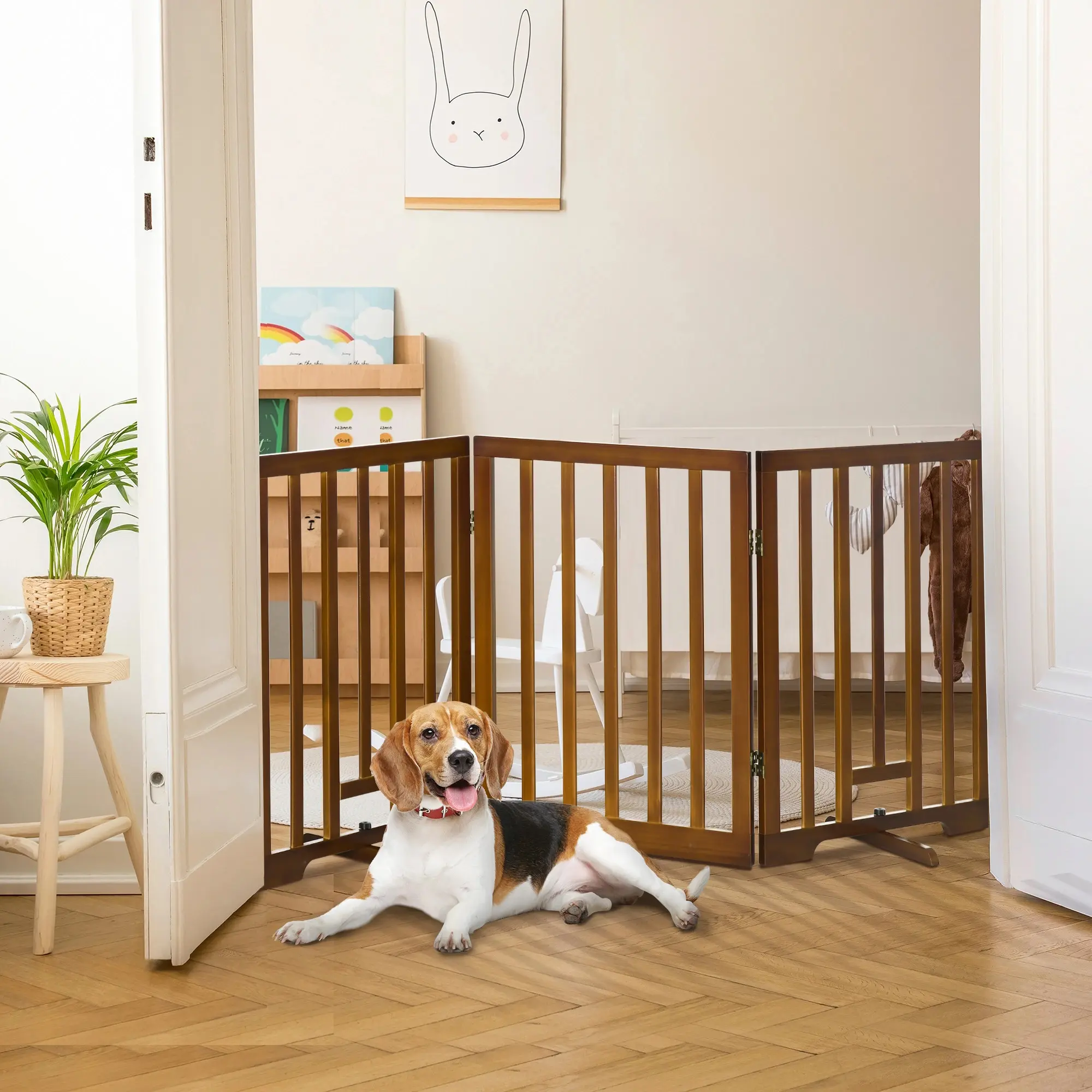 Защитный барьер для собак PawHut D06-152V01CF (Brown) - 4