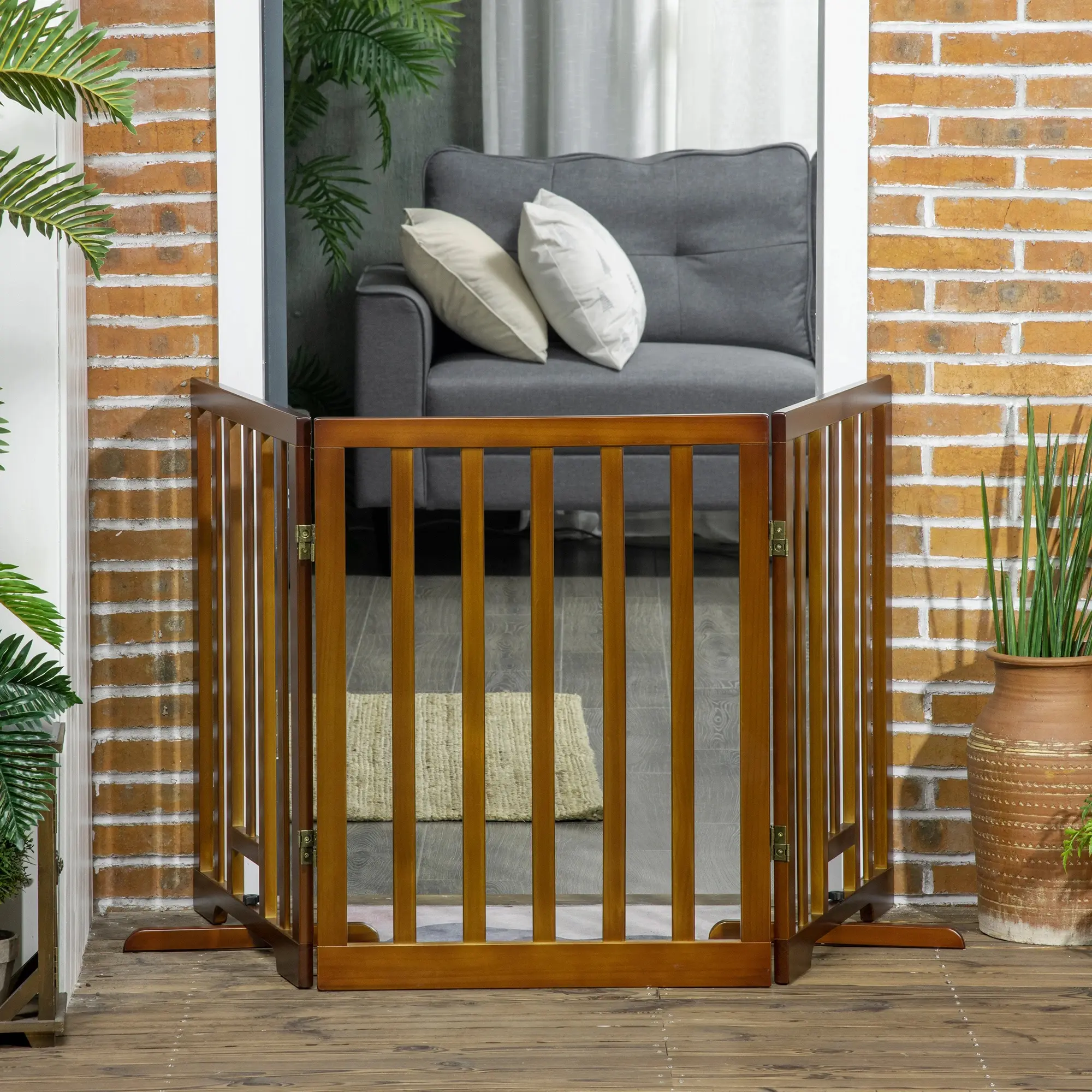 Защитный барьер для собак PawHut D06-152V01CF (Brown) - 6